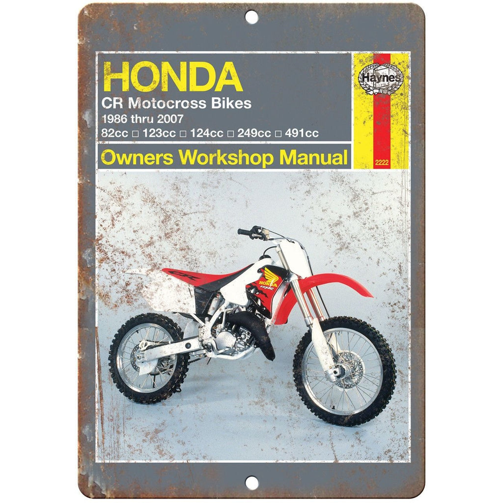 Honda Dirt Bike Motocross Ad 10" x 7" Reproduction Metal Sign A459