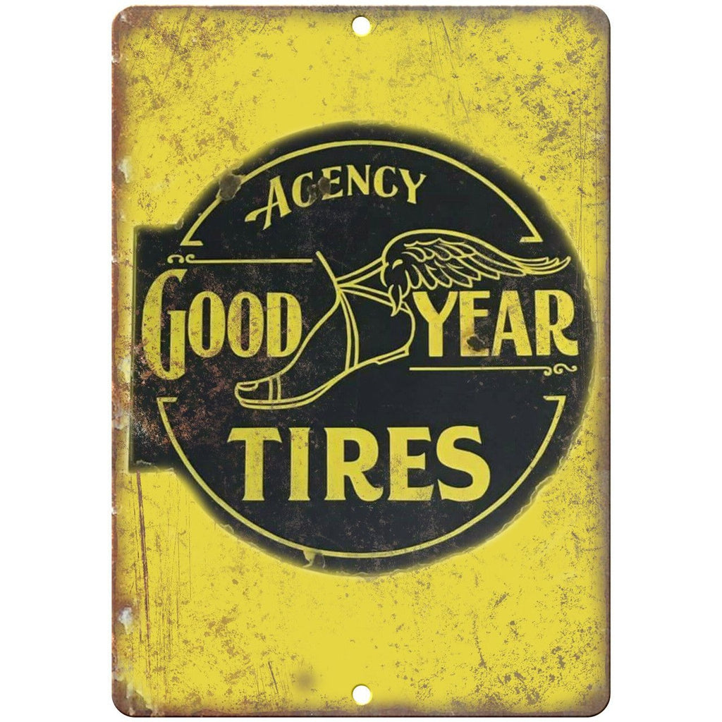 Good Year Tires Porcelain Look 10" X 7" Reproduction Metal Sign U95