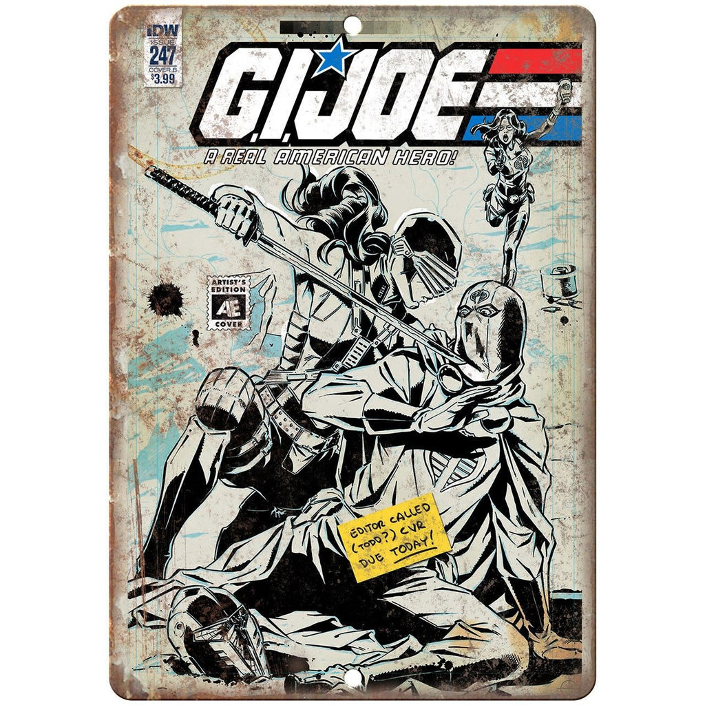 G.I Joe A Real American Hero Comic Art 10" X 7" Reproduction Metal Sign J178