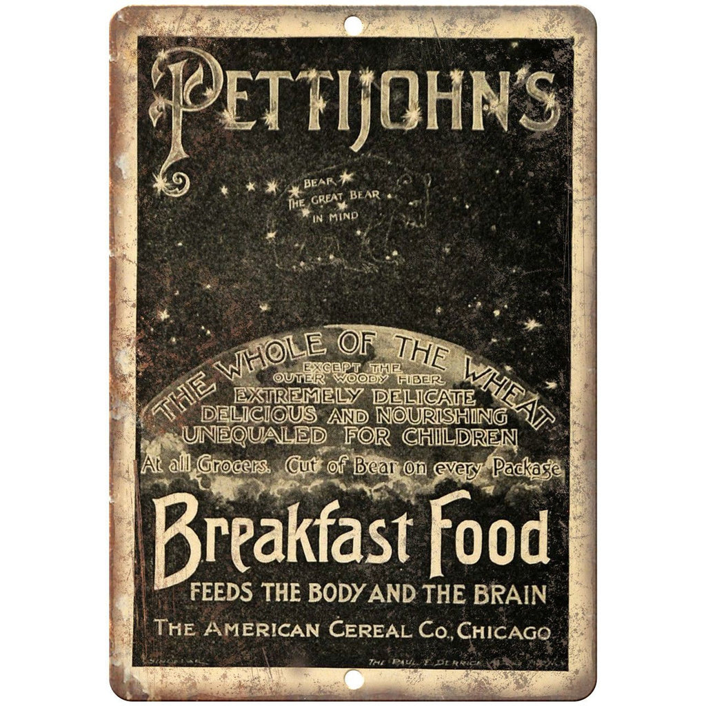 Pettijohn's Breakfast Food Vintage Ad 9" x 12" Reproduction Metal Sign N322