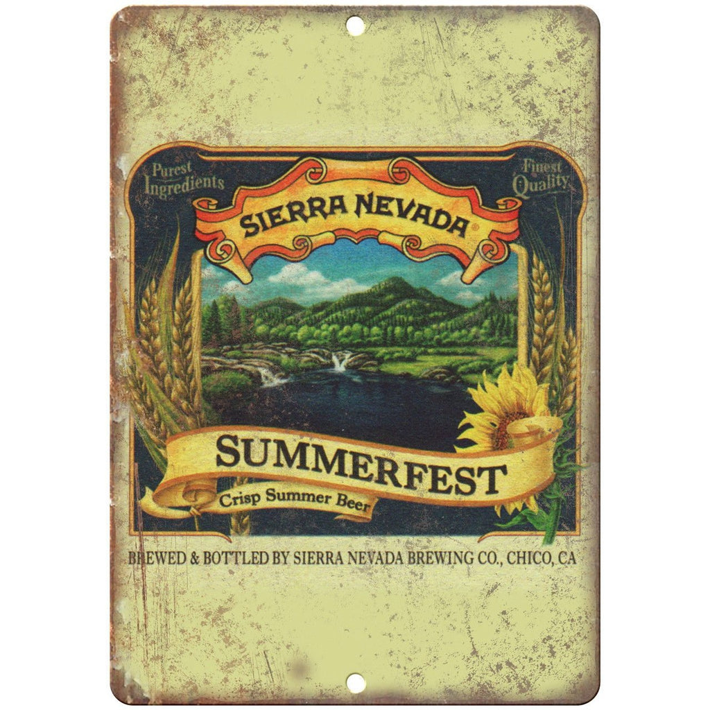 Sierra Nevada Summerfeast Vintage Beer Ad 9" x 12" Reproduction Metal Sign E199