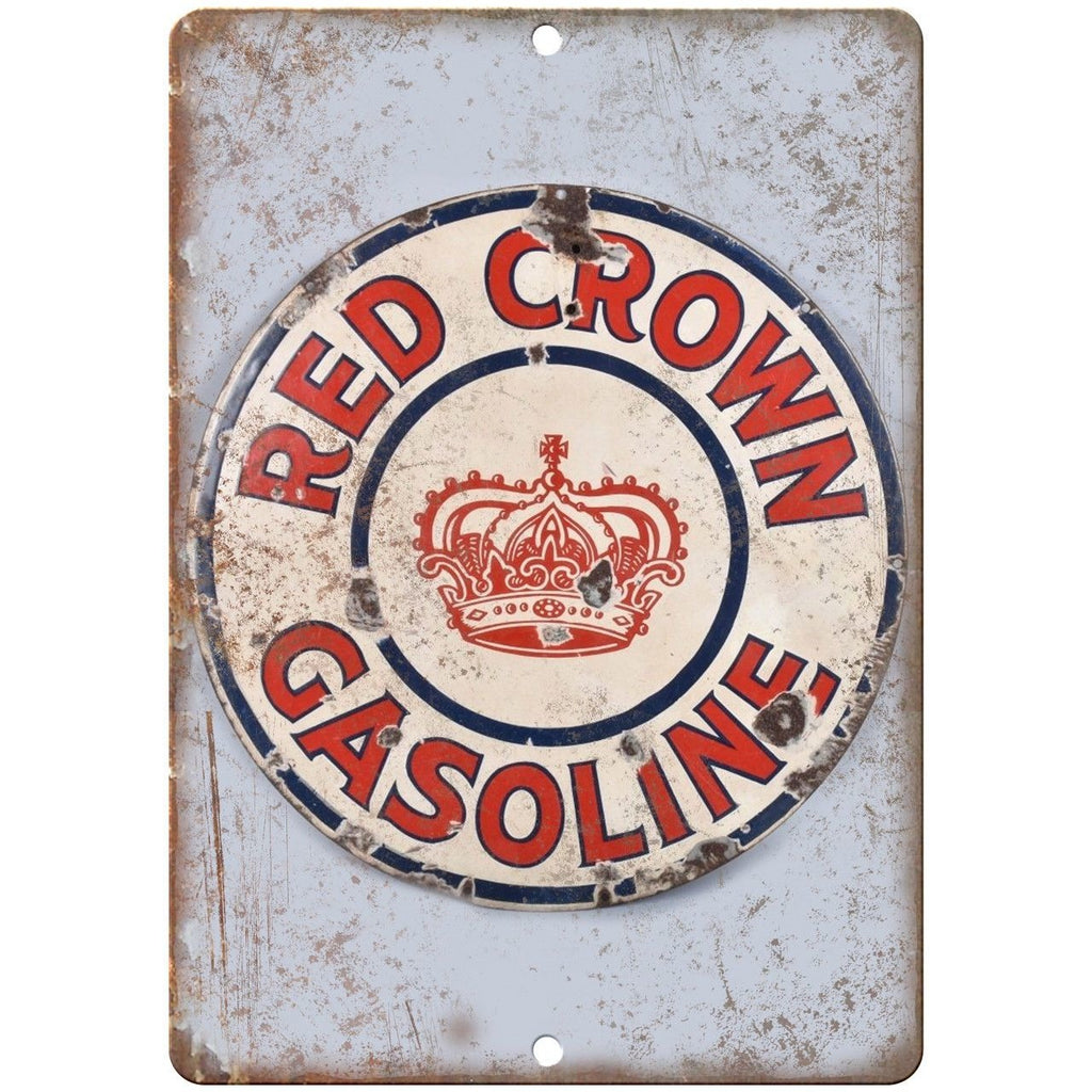 Red Crown Gasoline Porcelain Look Reproduction Metal Sign U139