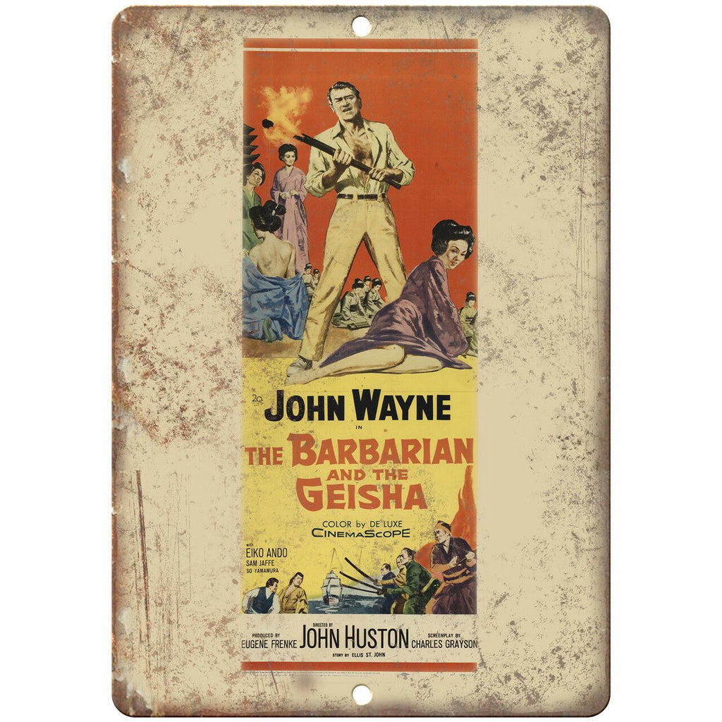 John Wayne The Barbarian and the Geisha Ad 10" X 7" Reproduction Metal Sign I156