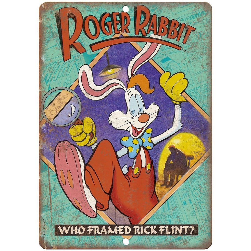 Who Framed Rick Flint Roger Rabbit Comic 10" X 7" Reproduction Metal Sign J28