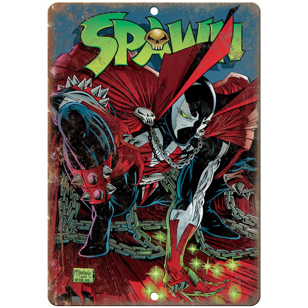 Spawn Comic Book Marvel Comics Wall Art 10" x 7" Retro Look Metal Sign