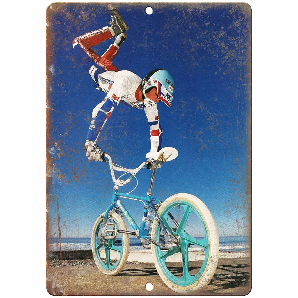 Haro Freestyle BMX MAG Wheels Vintage Ad 10" x 7" Reproduction Metal Sign B464