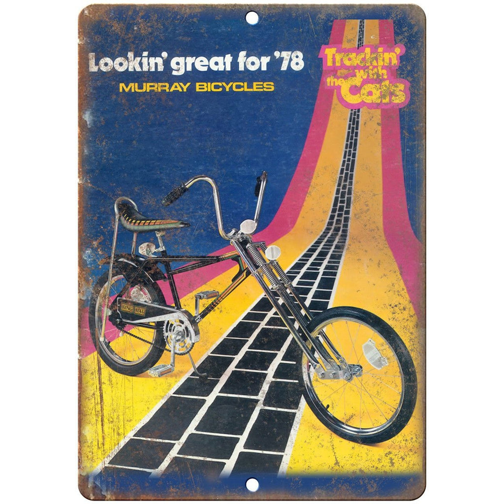 Murray 1978 Bicycle Ad King Kat 10" x 7" Reproduction Metal Sign B02