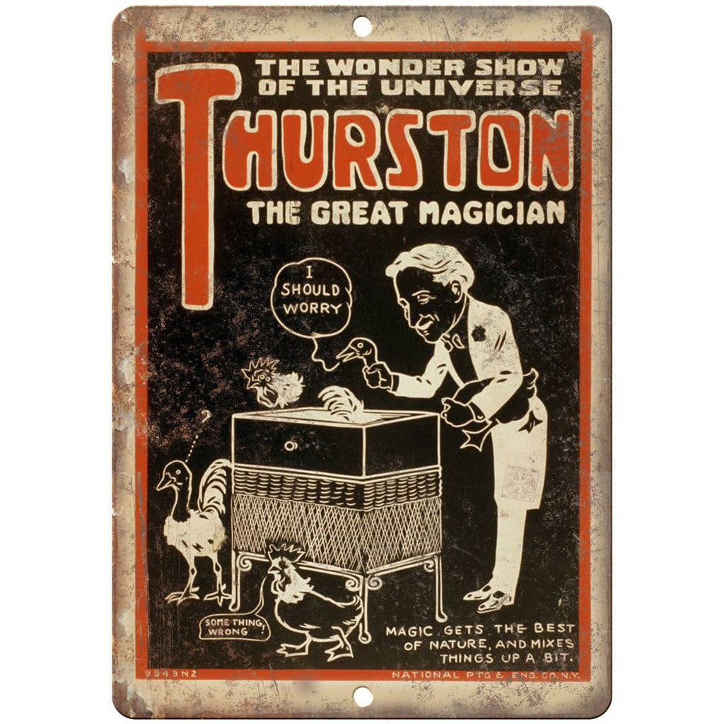 Thurston The Great Magician RARE Poster Art 10"X7" Reproduction Metal Sign ZH192