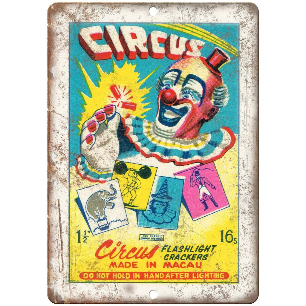 Circus Firecracker Package Art Gross10" X 7" Reproduction Metal Sign ZD108