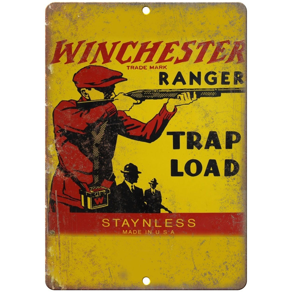 Porcelain Look Winchester Ranger Trap Load 10" x 7" Retro Look Metal Sign