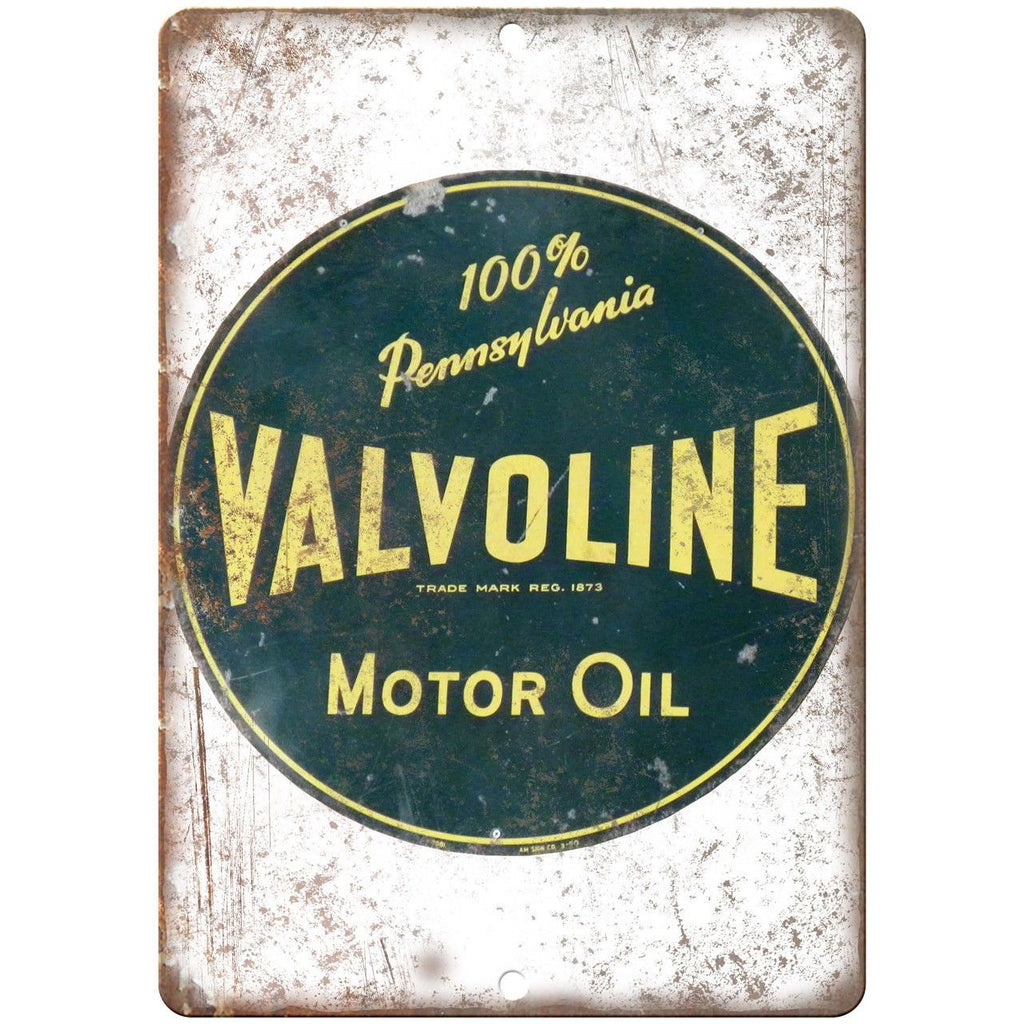 Valvoline Pennsylvania Motor Oil Porcelain Look Reproduction Metal Sign U134