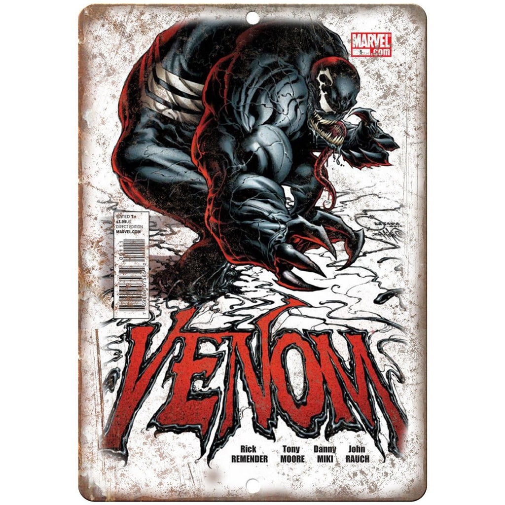 Venom Comic Book Wall Art Marvel Comics 10" x 7" Retro Look Metal Sign
