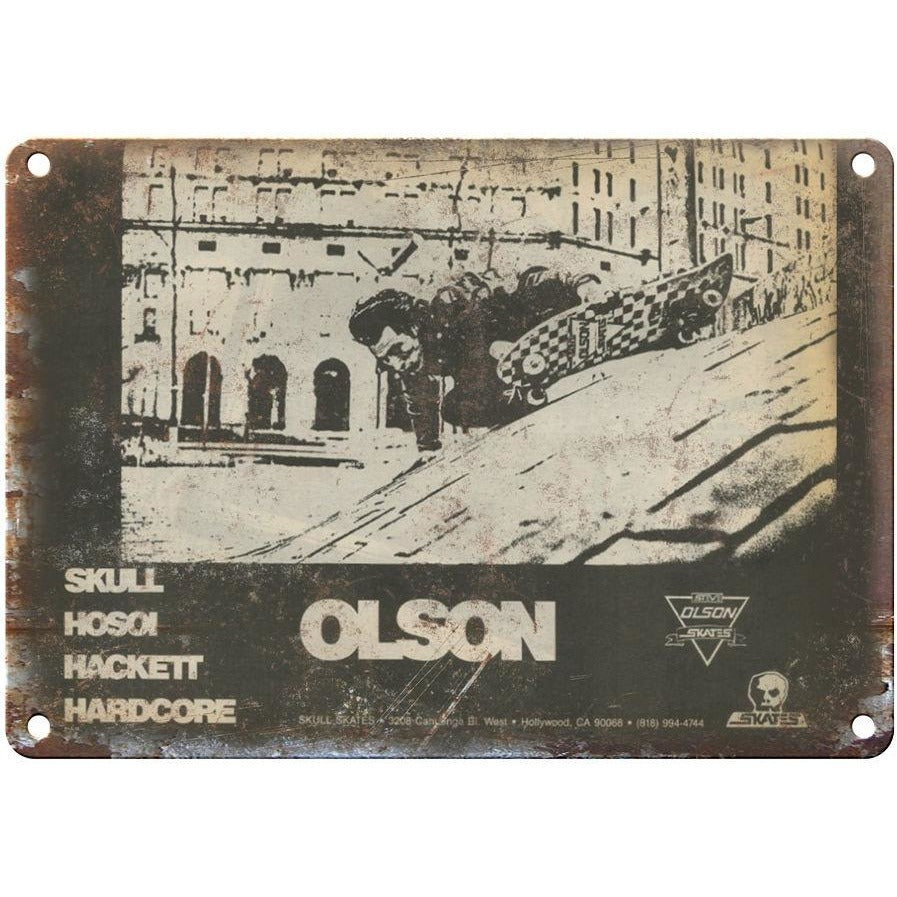 Steve Olson Skates Hosoi Hackett Brooklyn Banks 10" x 7" Reproduction Metal Sign
