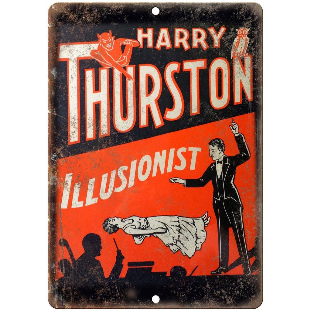 Harry Thurston Illusionist Rare Poster 10" X 7" Reproduction Metal Sign ZH169