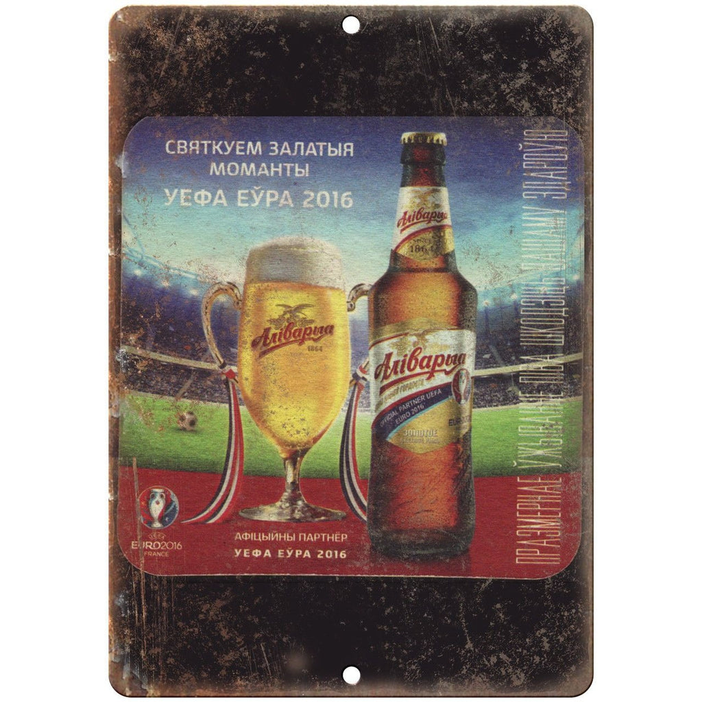 Aribapra Europena France Beer Ad 10" x 7" Reproduction Metal Sign E250