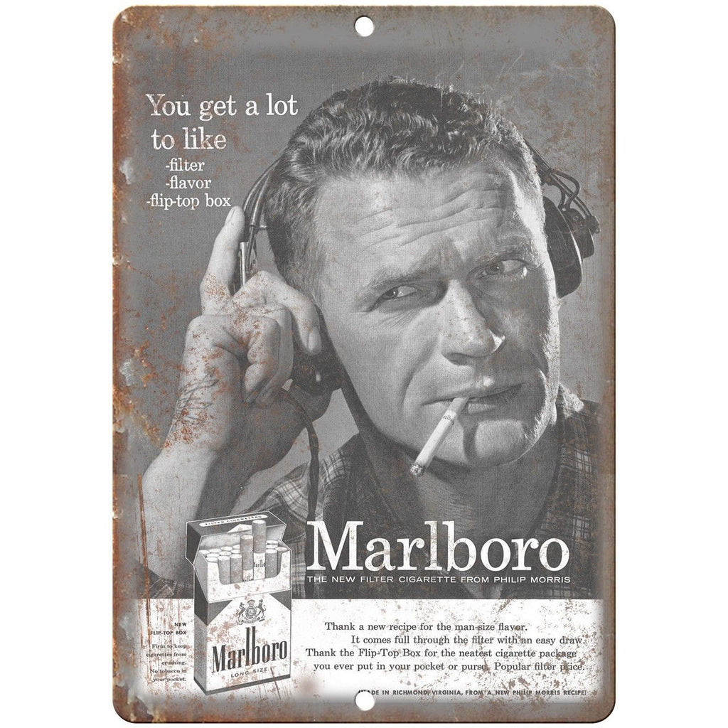 Vintage Marlboro Cigarette Ad Richmond Va 10" X 7" Reproduction Metal Sign Y07