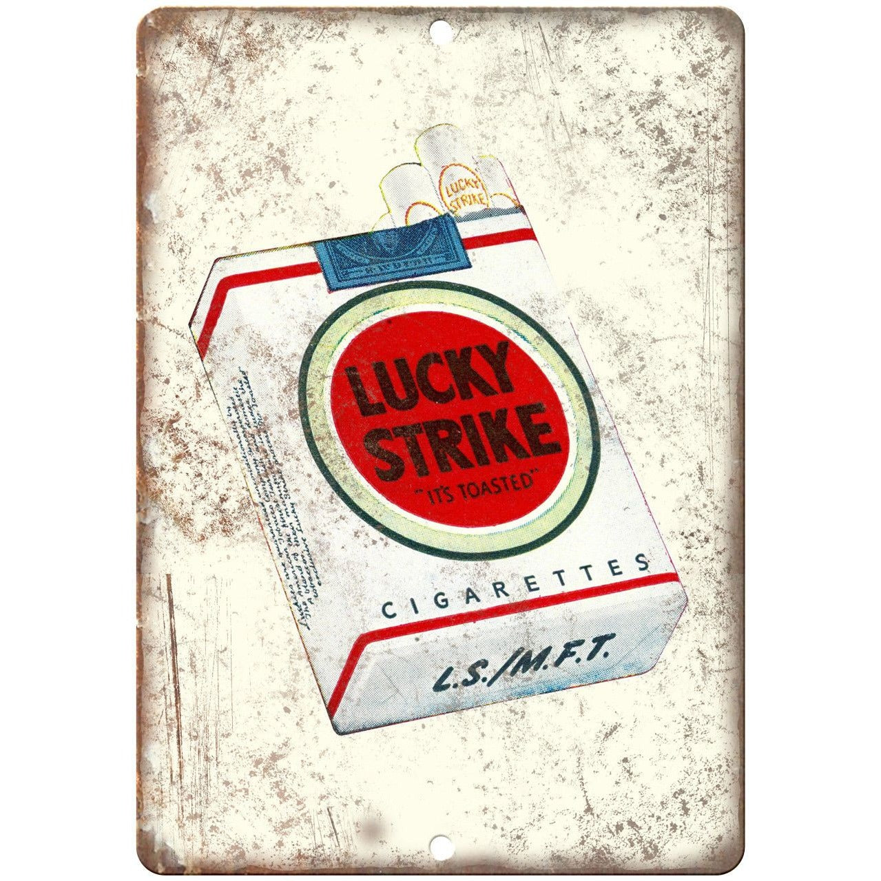 Lucky Strike Cigarette Pack Vintage Ad 10 X 7 Reproduction Metal Sig –  Rusty Walls Sign Shop