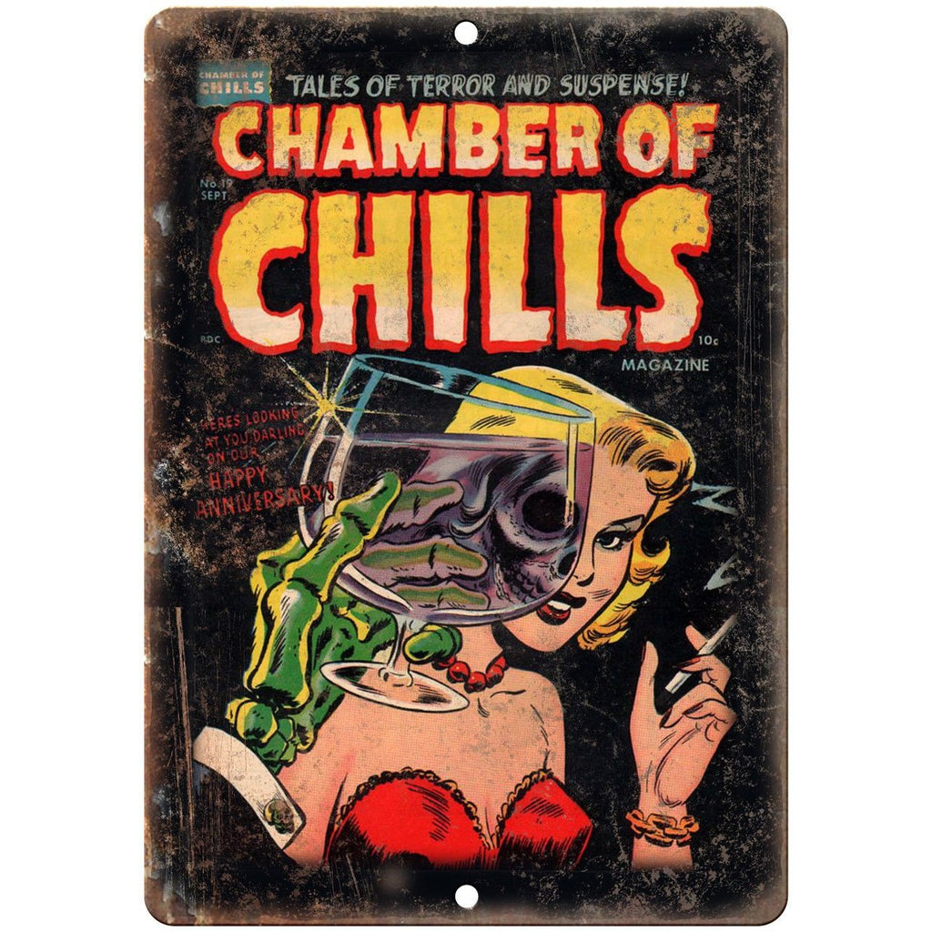 Chamber of Chills Magazine Comic Book Art 10" X 7" Reproduction Metal Sign J23