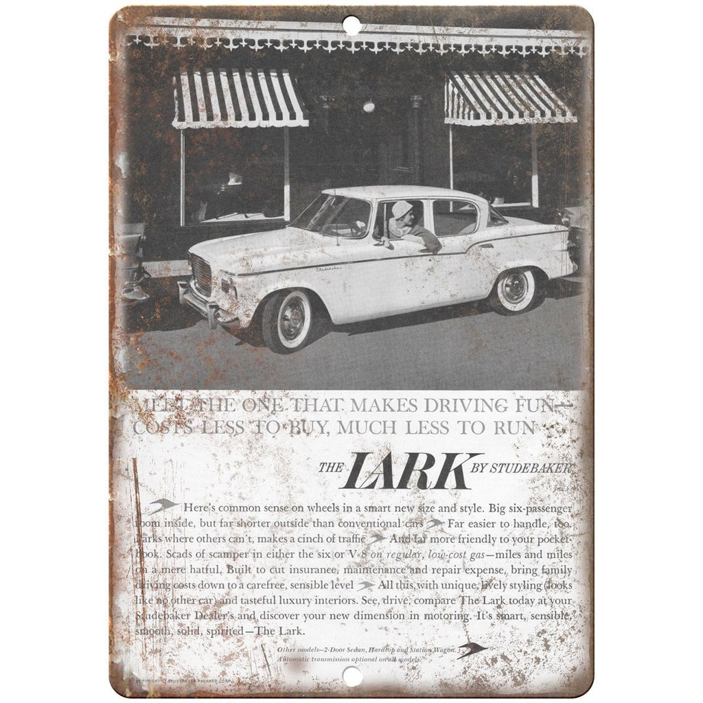 Studebaker Lark Vintage Car Auto Ad 10" x 7" Reproduction Metal Sign A437