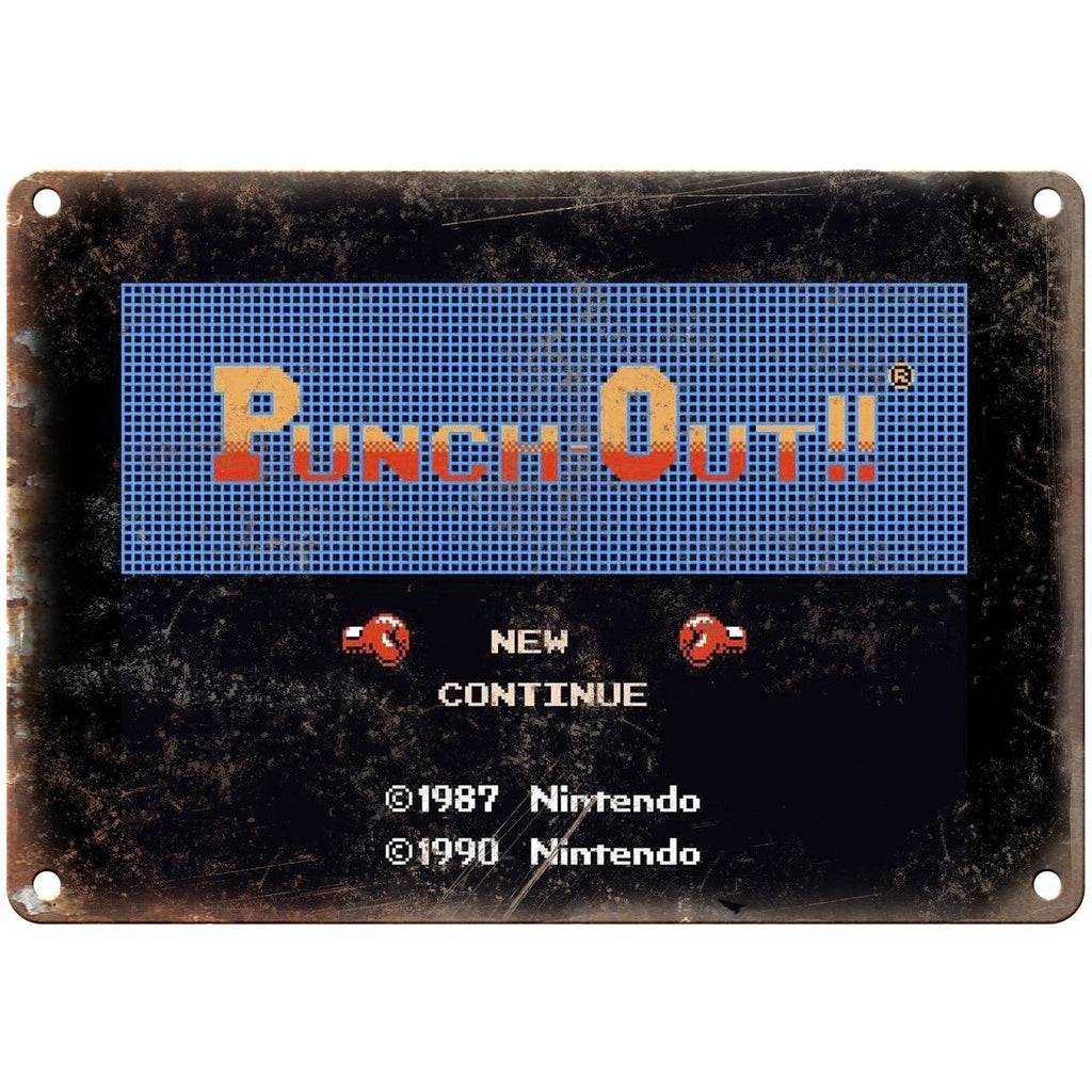 Mike Tyson's Punch-Out Start Screen Nintendo 10"x7" Reproduction Metal Sign G124