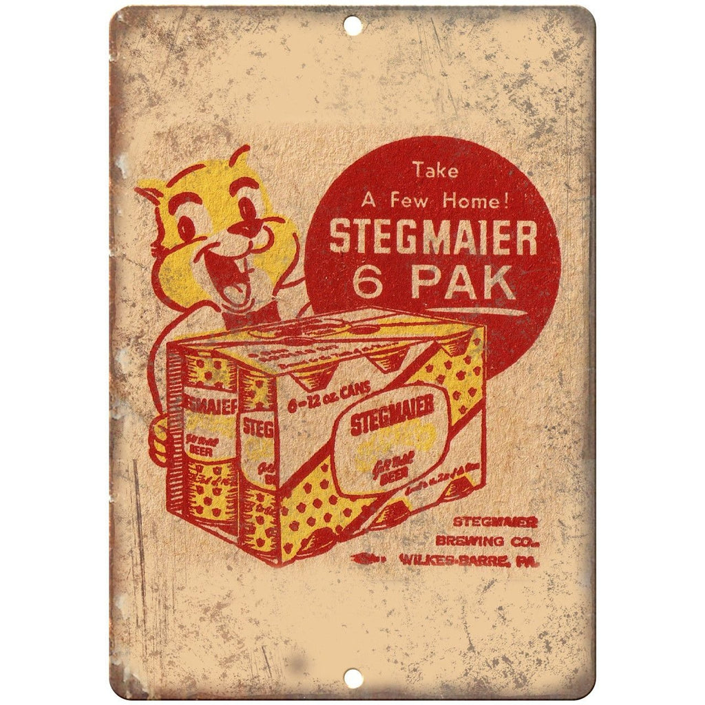 Stegmaier Beer Vintage Man Cave Décor 10" x 7" Reproduction Metal Sign E277