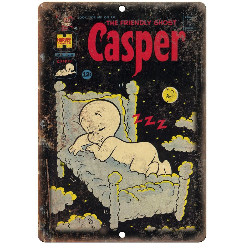 Casper The Friendly Ghost Harvey Comics 10" X 7" Reproduction Metal Sign J193
