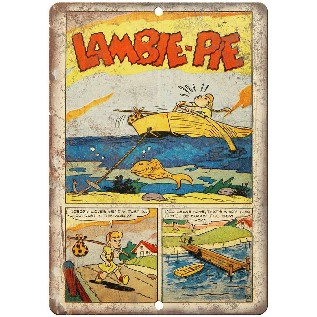 Lambie Pie Comic Strip Vintage Art 9" x 12" Reproduction Metal Sign J557