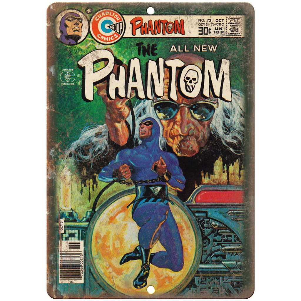 The Phantom No 73 Comic Book Cover 10" x 7" Reproduction Metal Sign J710