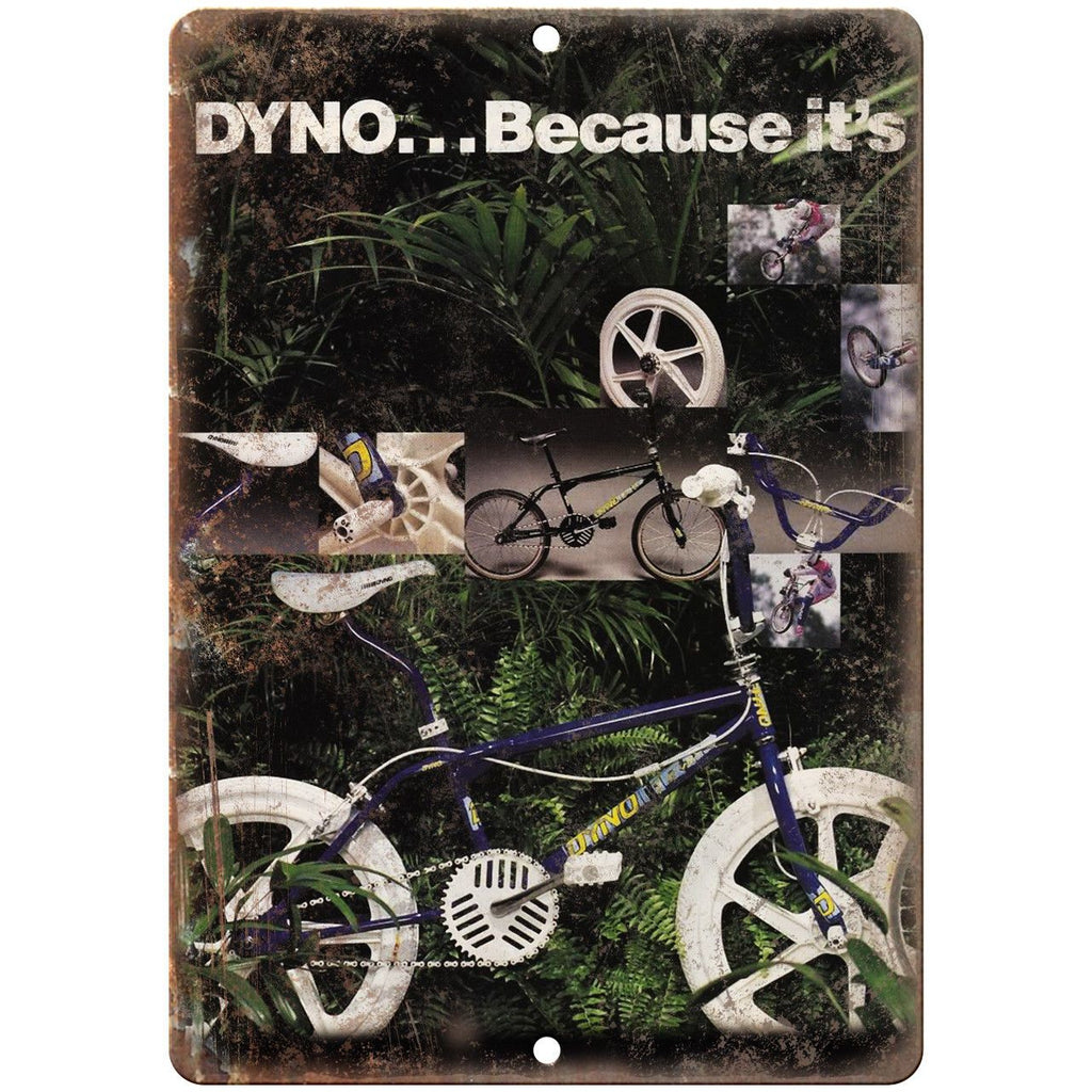 Dyno Freestyle BMX Vintage Ad 10" x 7" Reproduction Metal Sign B462