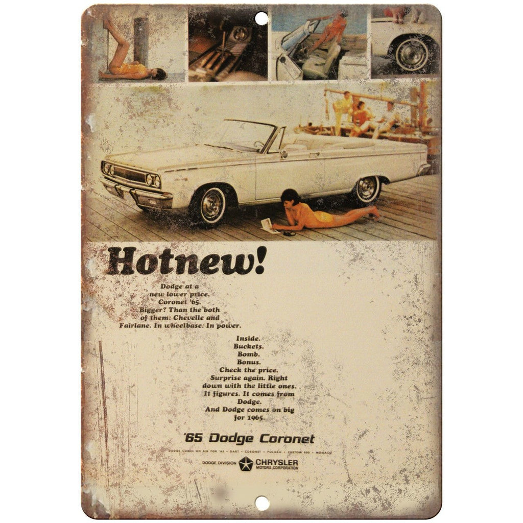 1965 Dodge Cornet Hotnew! Car Ad 10" x 7" Reproduction Metal Sign A218