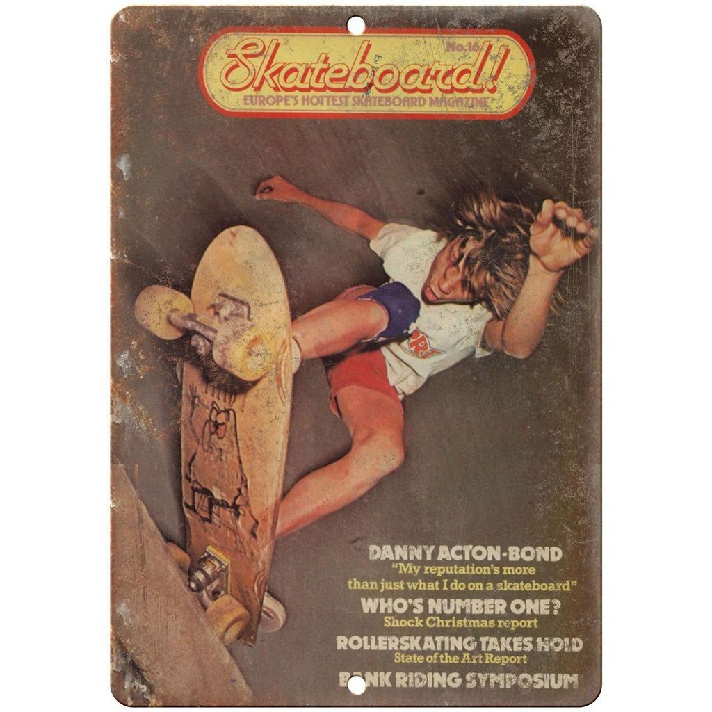 Vintage Skateboard Magazine European 10" x 7" reproduction metal sign