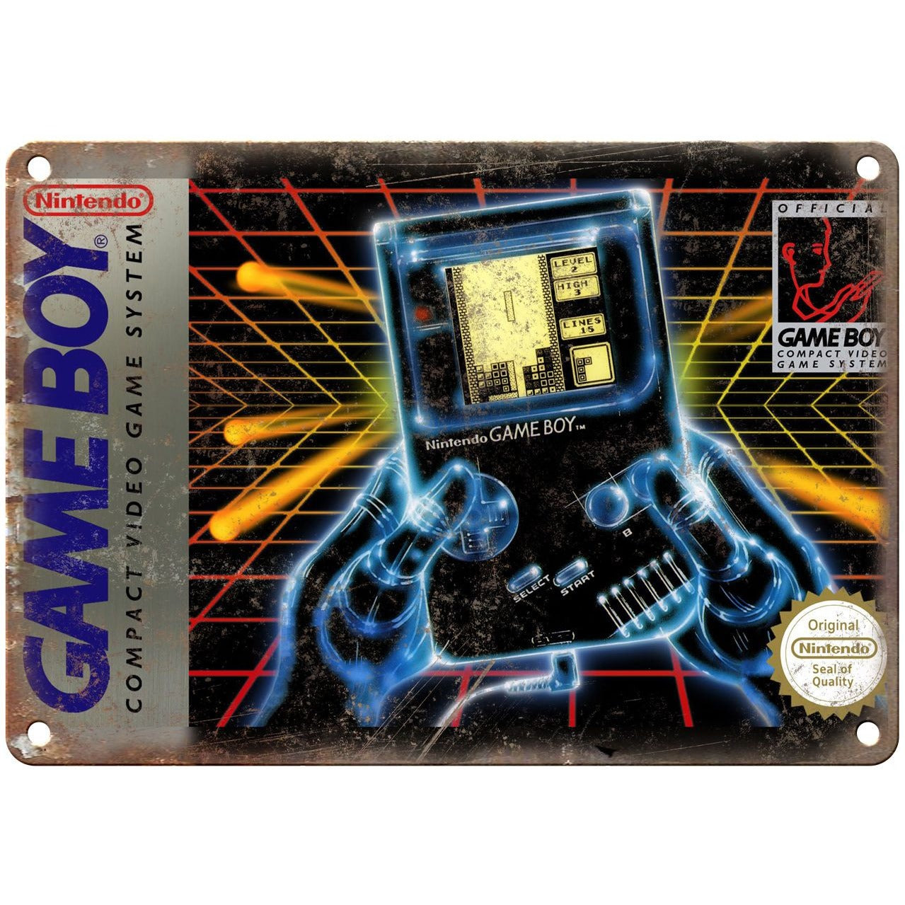 Nintendo Game Boy Box Art Retro Gaming 10 x 7 Reproduction Metal Sig –  Rusty Walls Sign Shop