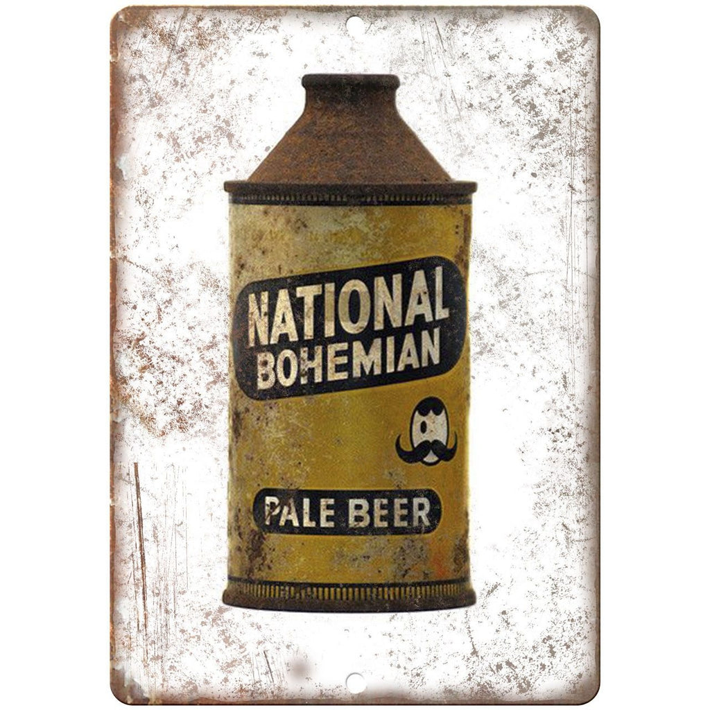 National Bohemian Beer Can Mr. Boh's 10" x 7" Retro Look Metal Sign