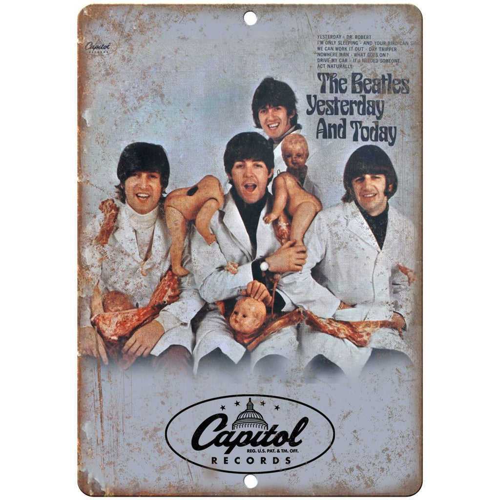 The Beatles Yesterday and Today RARE Album Cover 10" x 7" Retro Metal Sign