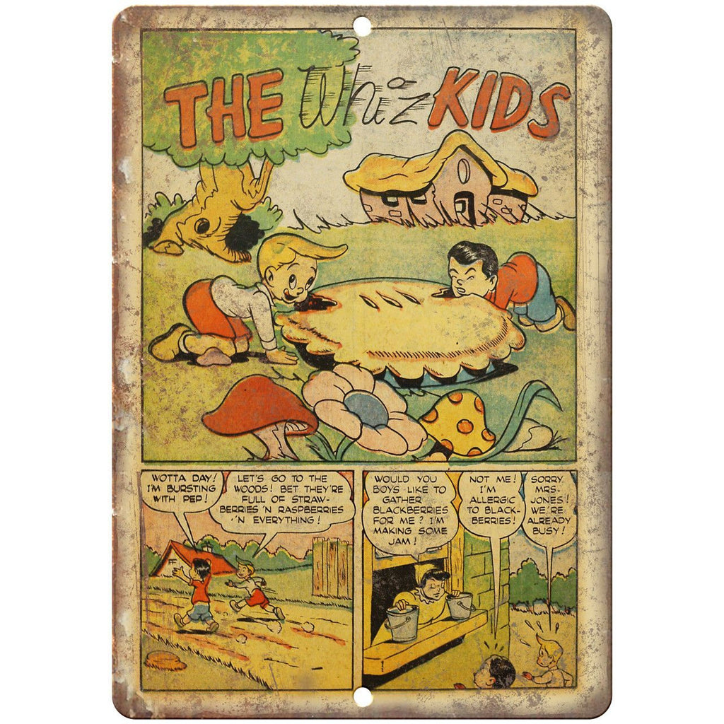 The Whiz Kids Vintage Comic Strip 10" x 7" Reproduction Metal Sign J568