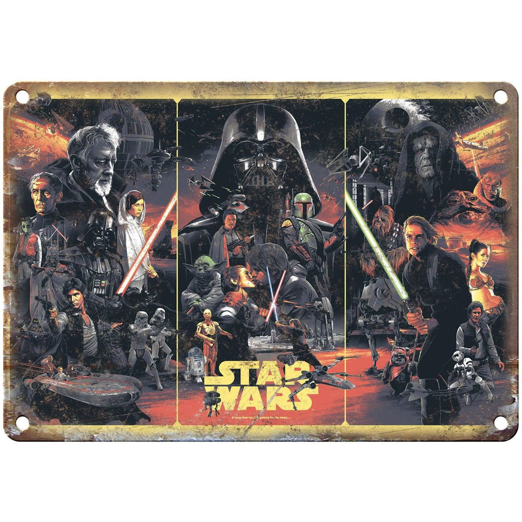 10" x 7" Metal Sign - Star Wars Trilogy George Lucas - Vintage Look Reproduction