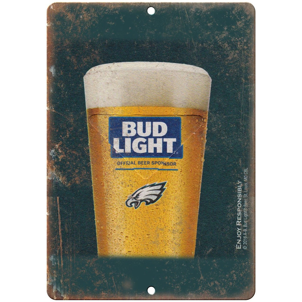 Bud Light Beer Vintage Man Cave Ad 10" x 7" Reproduction Metal Sign E257