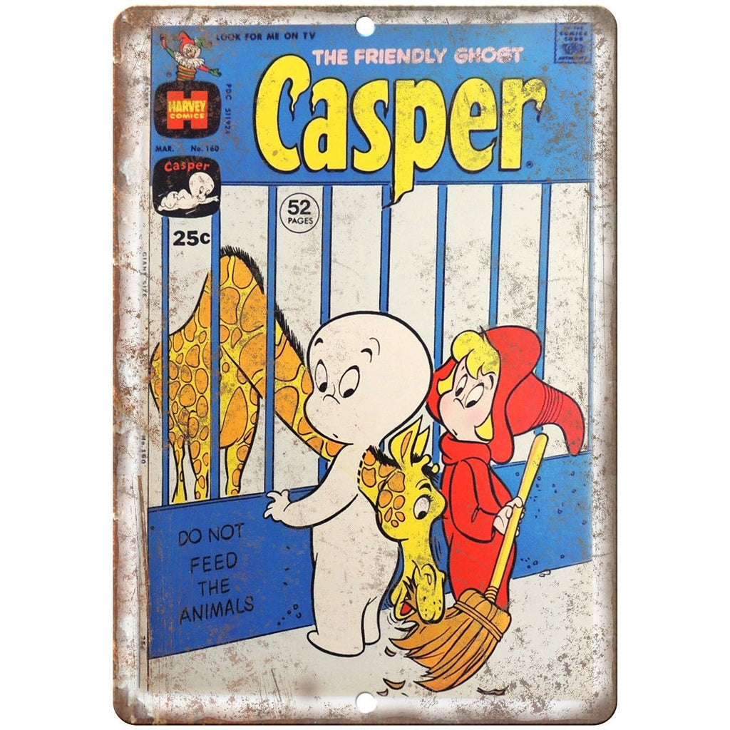 Casper The Ghost Harvey Comic #160 10" X 7" Reproduction Metal Sign J207