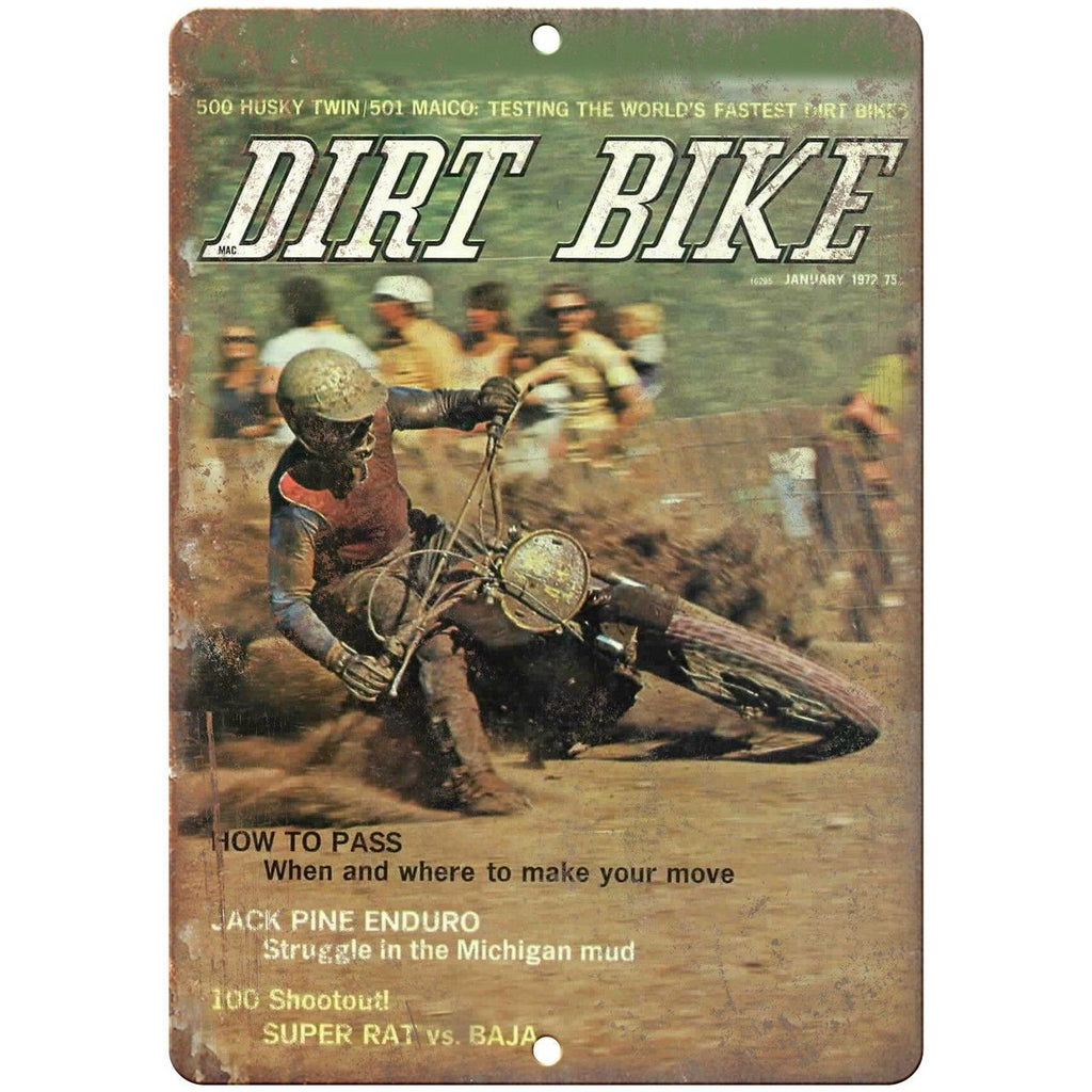 Dirt Bike Jack Pine Enduro Vintage Ad 10" x 7" Reproduction Metal Sign A389