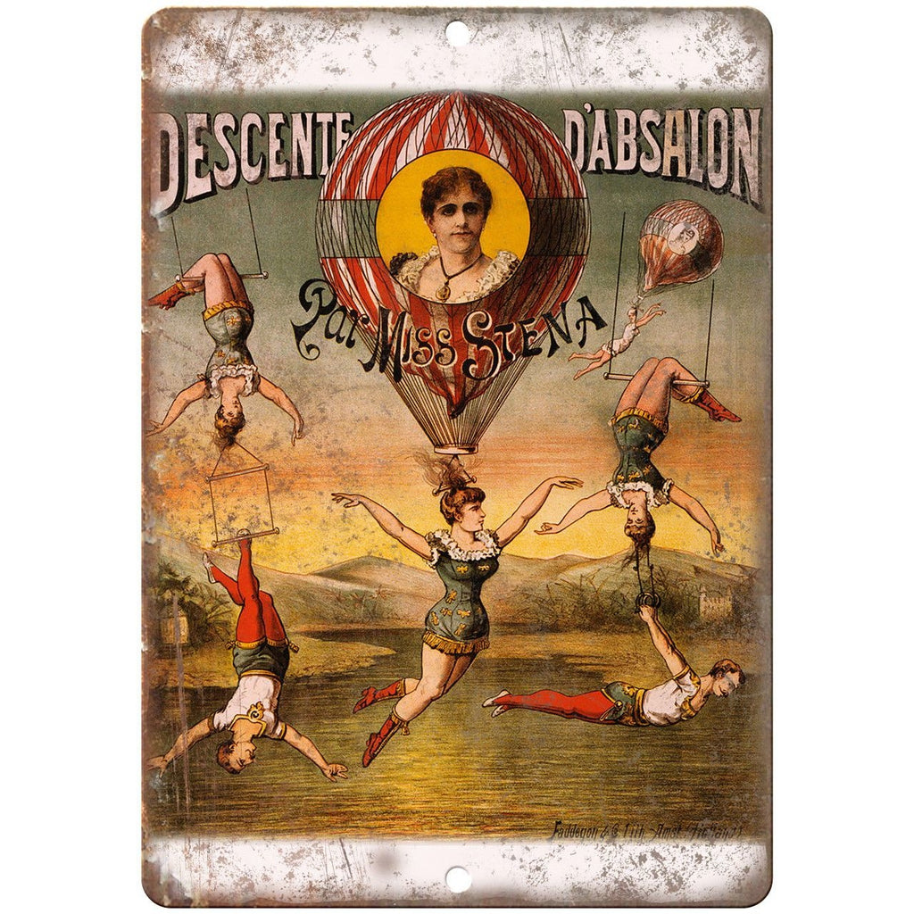 Descente Dabsalon Miss Siena Circus 10" X 7" Reproduction Metal Sign ZH86