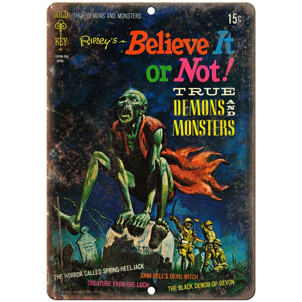 Gold Key Comic Ripleys Believe it or Not 10" X 7" Reproduction Metal Sign J447
