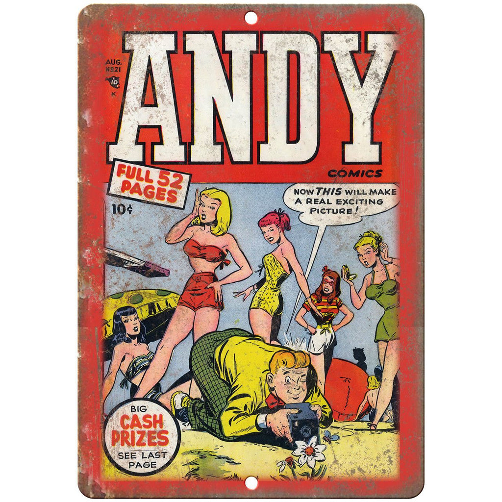 Andy Comic No 21 Comic Book Cover 10" x 7" Reproduction Metal Sign J506