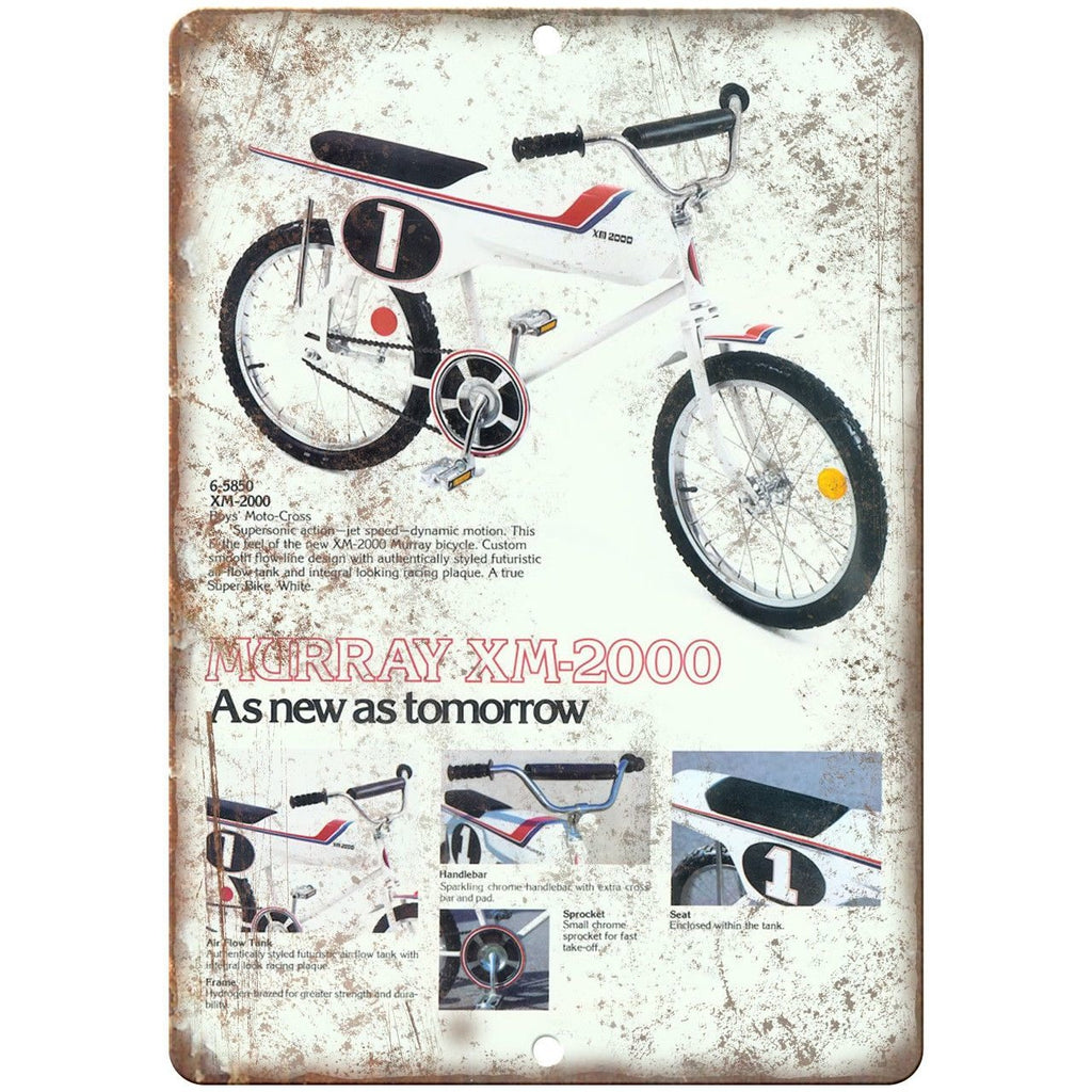 Murray XM-2000 BMX Moto-Cross Bike Vintage 10" x 7" Reproduction Metal Sign B14
