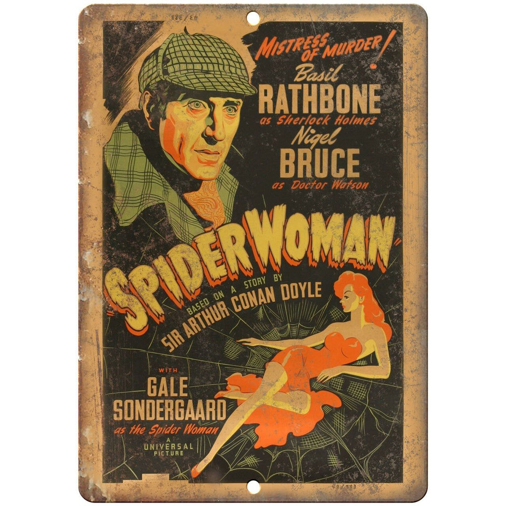 Spider Woman Sherlock Holmes Poster 10" X 7" Reproduction Metal Sign I141