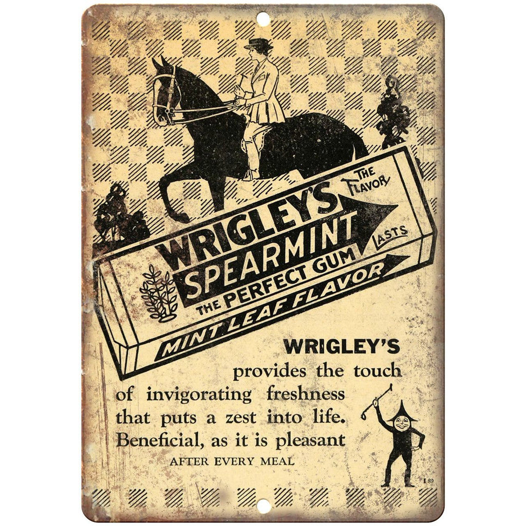 Wrigley's The Perfect Gum Vintage Ad 10" X 7" Reproduction Metal Sign N266