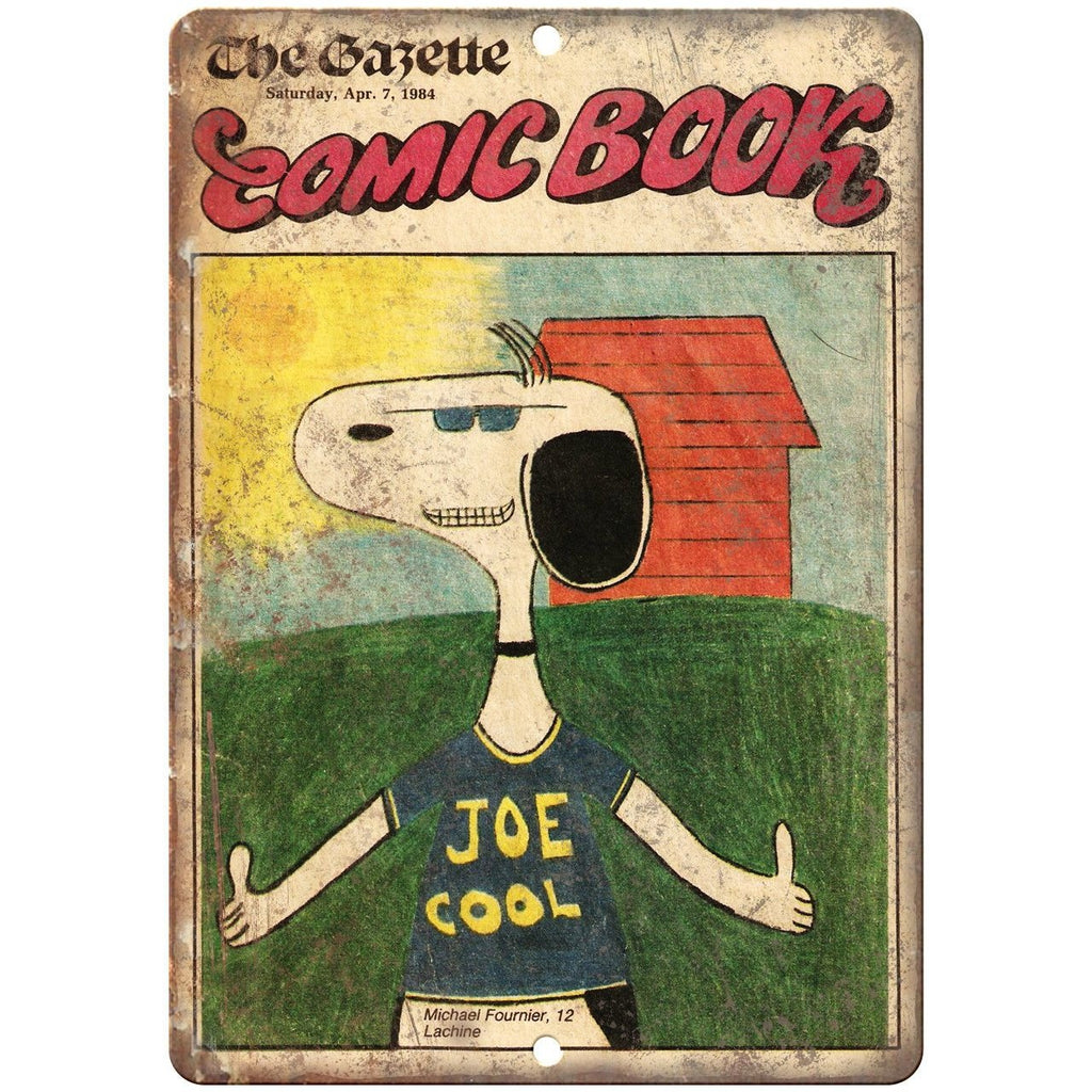 1984 The Gazette Comic Book Joe Cool 10" X 7" Reproduction Metal Sign J286