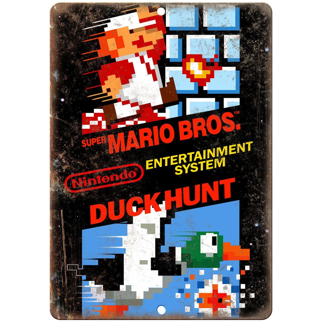 Nintendo Super Mario Brothers Duck Hunt - 10" x 7" Reproduction Metal Sign