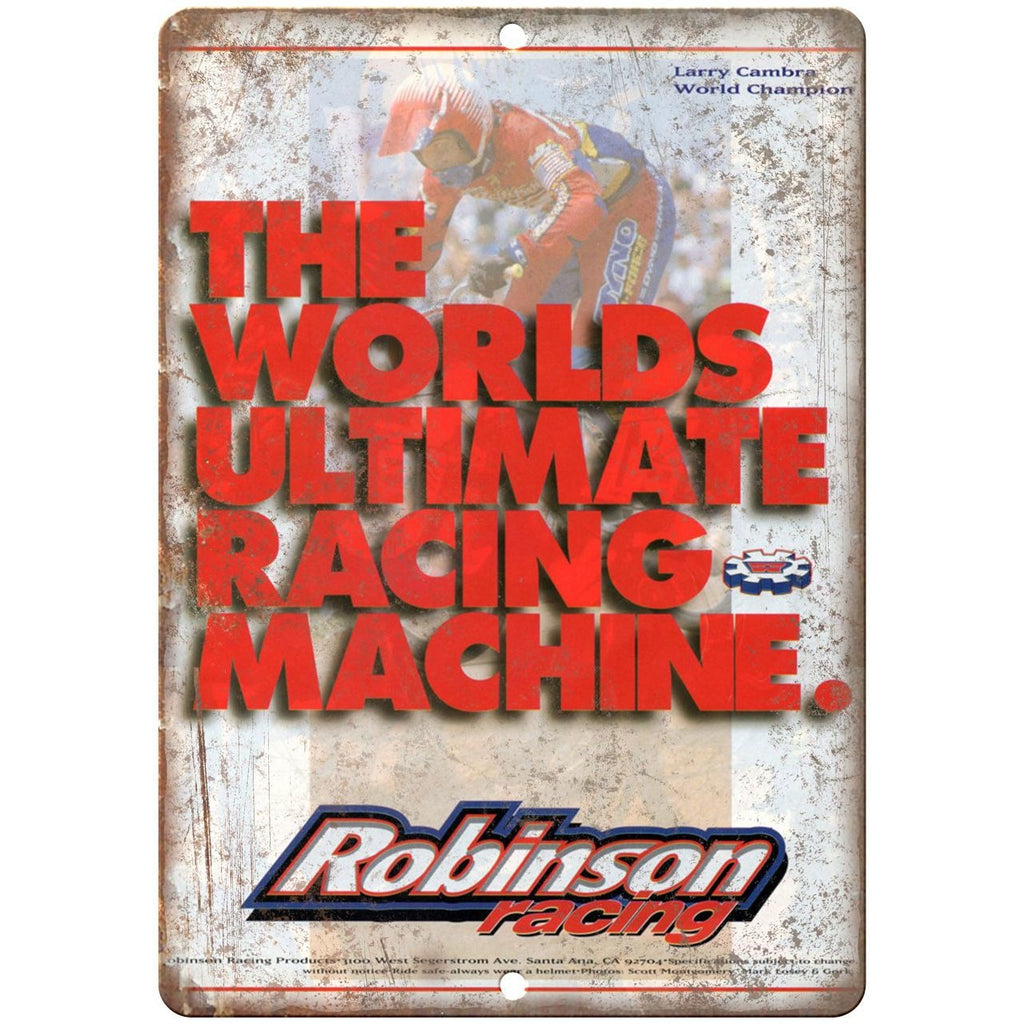 Robinson Racing Bmx 10" x 7" Metal Sign Vintage Look Reproduction B161