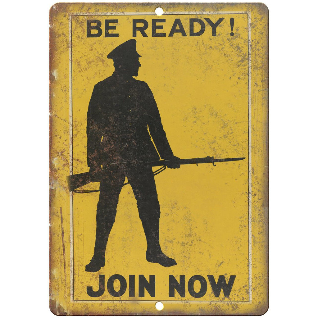 Join Now Military Recruitment Poster 10" x 7" Reproduction Metal Sign M142