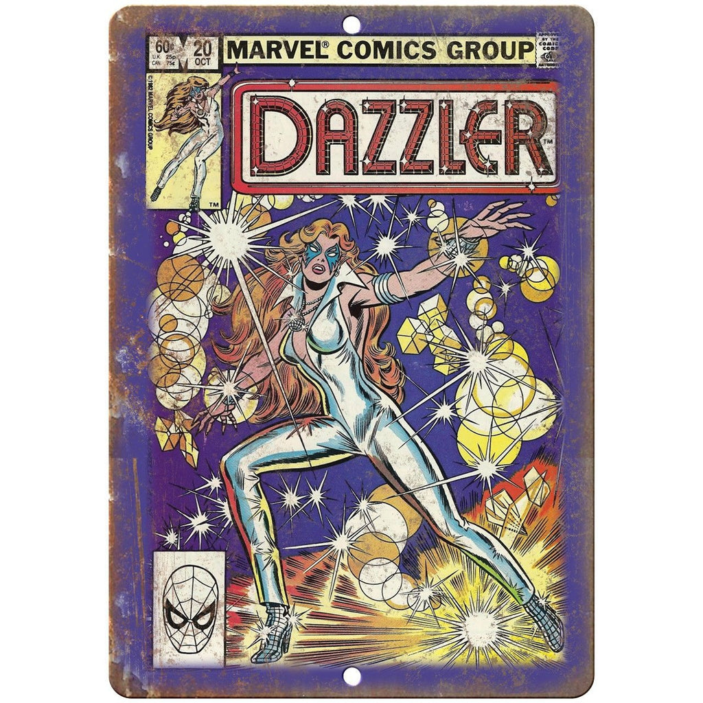 Dazzler Vintage Comic Book Art 10" X 7" Reproduction Metal Sign J221